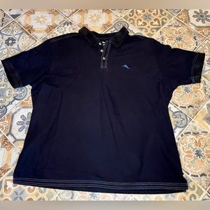 Tommy Bahama Polo Style Short Sleeve Shirt 3X Black